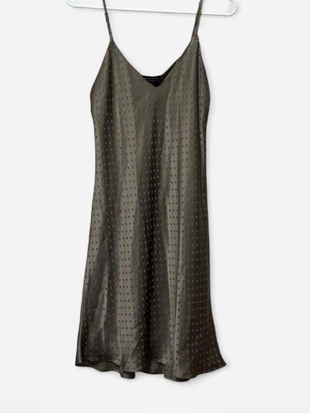 NWT Current Air 100% Silk Star Slip Dress Taupe Size S